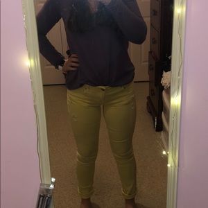 Yellow Aeropostale jeans size 7/8